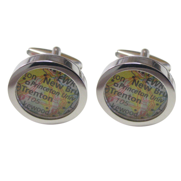 Princeton University Map Cufflinks - Picture 1 of 2